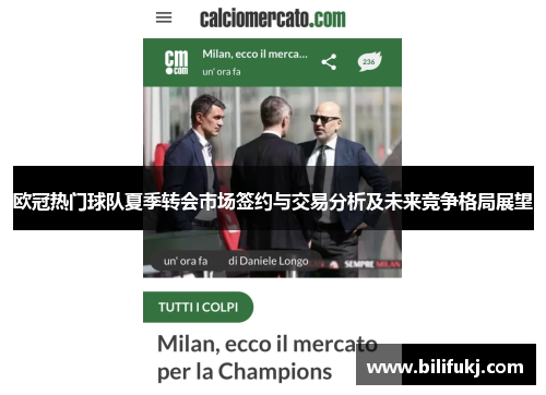 欧冠热门球队夏季转会市场签约与交易分析及未来竞争格局展望